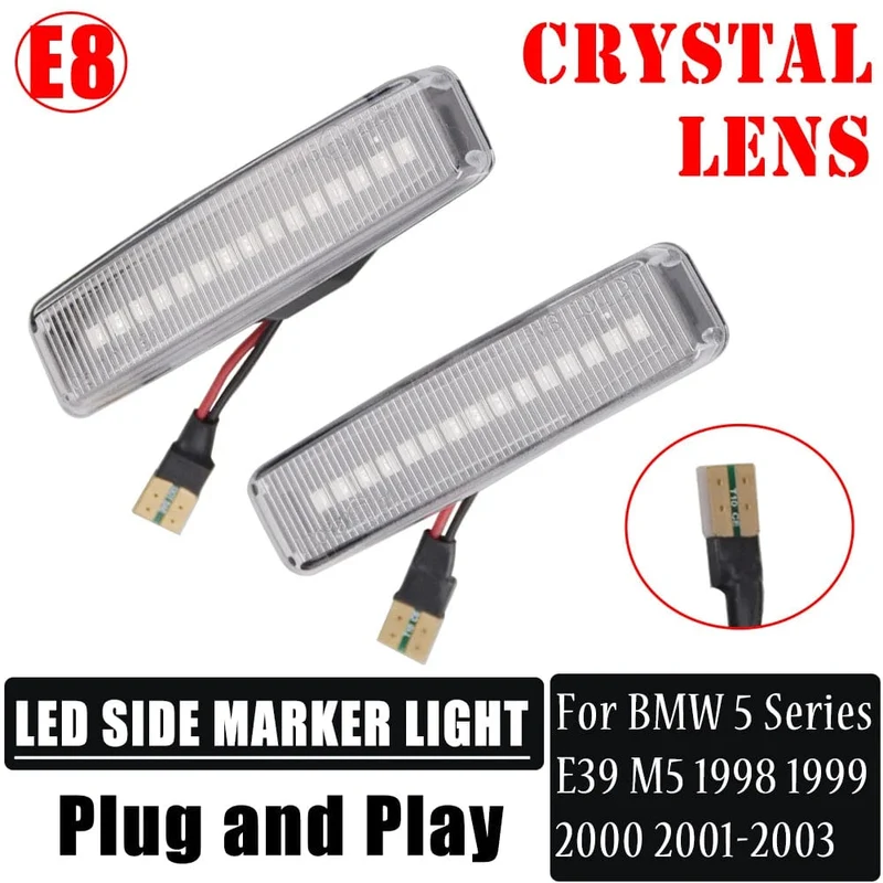 LED Dynamische Blinker Licht Seite Marker Kotflügel Sequentielle Lampe Blinker Anzeige Trim Abdeckung Für BMW 5 Series E39 1995-2003 M5