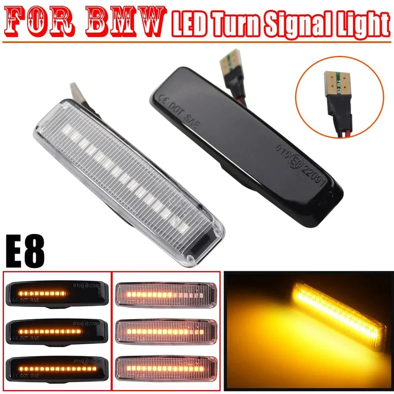 LED Dynamische Blinker Licht Seite Marker Kotflügel Sequentielle Lampe Blinker Anzeige Trim Abdeckung Für BMW 5 Series E39 1995-2003 M5