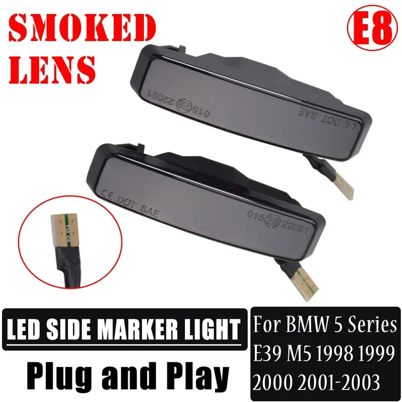 LED Dynamische Blinker Licht Seite Marker Kotflügel Sequentielle Lampe Blinker Anzeige Trim Abdeckung Für BMW 5 Series E39 1995-2003 M5