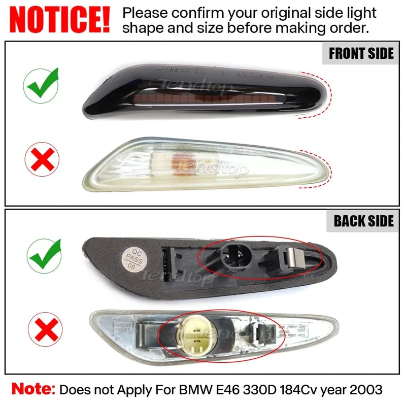 LED Dynamische Seitenmarkierungsspiegel-Anzeigelampe Fließendes Wasser Blinkerlicht Für BMW E90 E91 E92 E93 E60 E87 E82 E61 E46 X1 X3
