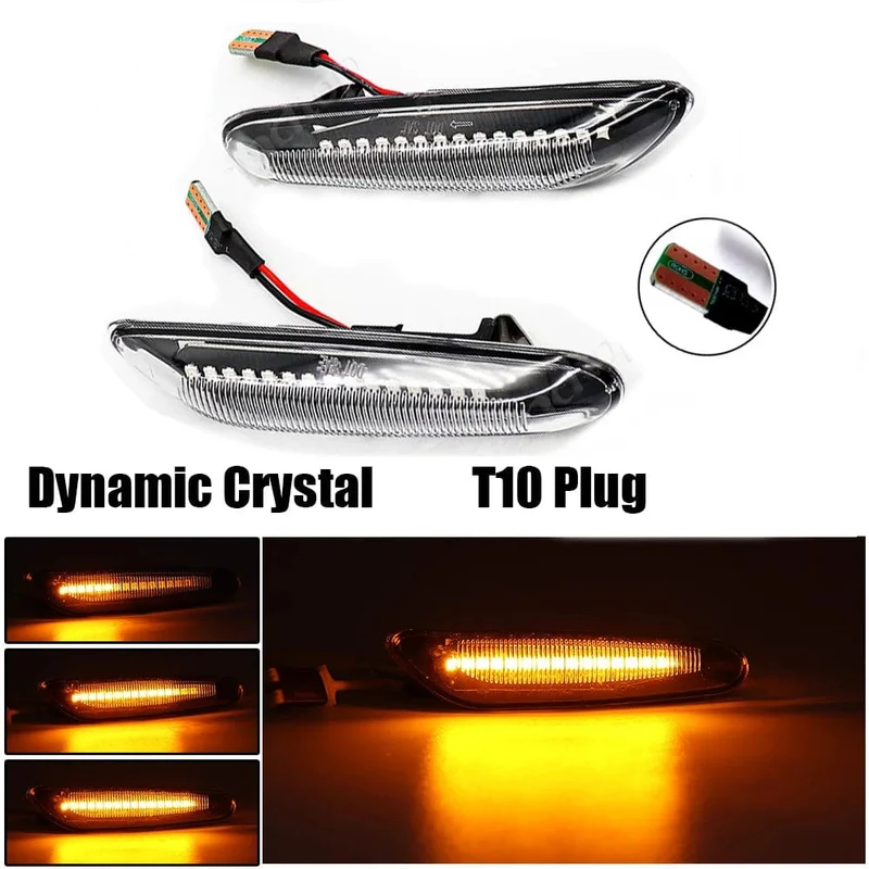 LED Dynamische Seitenmarkierungsspiegel-Anzeigelampe Fließendes Wasser Blinkerlicht Für BMW E90 E91 E92 E93 E60 E87 E82 E61 E46 X1 X3