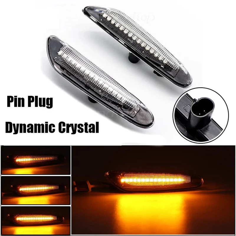LED Dynamische Seitenmarkierungsspiegel-Anzeigelampe Fließendes Wasser Blinkerlicht Für BMW E90 E91 E92 E93 E60 E87 E82 E61 E46 X1 X3