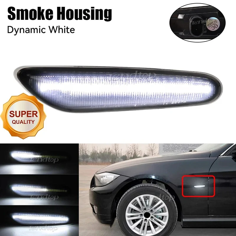 LED Dynamische Seitenmarkierungsspiegel-Anzeigelampe Fließendes Wasser Blinkerlicht Für BMW E90 E91 E92 E93 E60 E87 E82 E61 E46 X1 X3