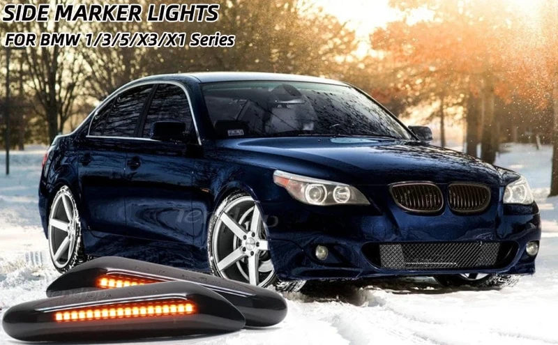 LED Dynamische Seitenmarkierungsspiegel-Anzeigelampe Fließendes Wasser Blinkerlicht Für BMW E90 E91 E92 E93 E60 E87 E82 E61 E46 X1 X3