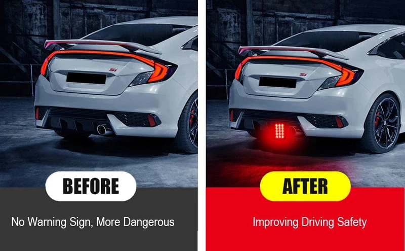 F1 Style LED-Bremskontrollleuchten 12V 15LED Rückleuchten Auto-Blitz Warnung Rückwärts Stopp Sicherheitssignallampen für Auto SUV Moto