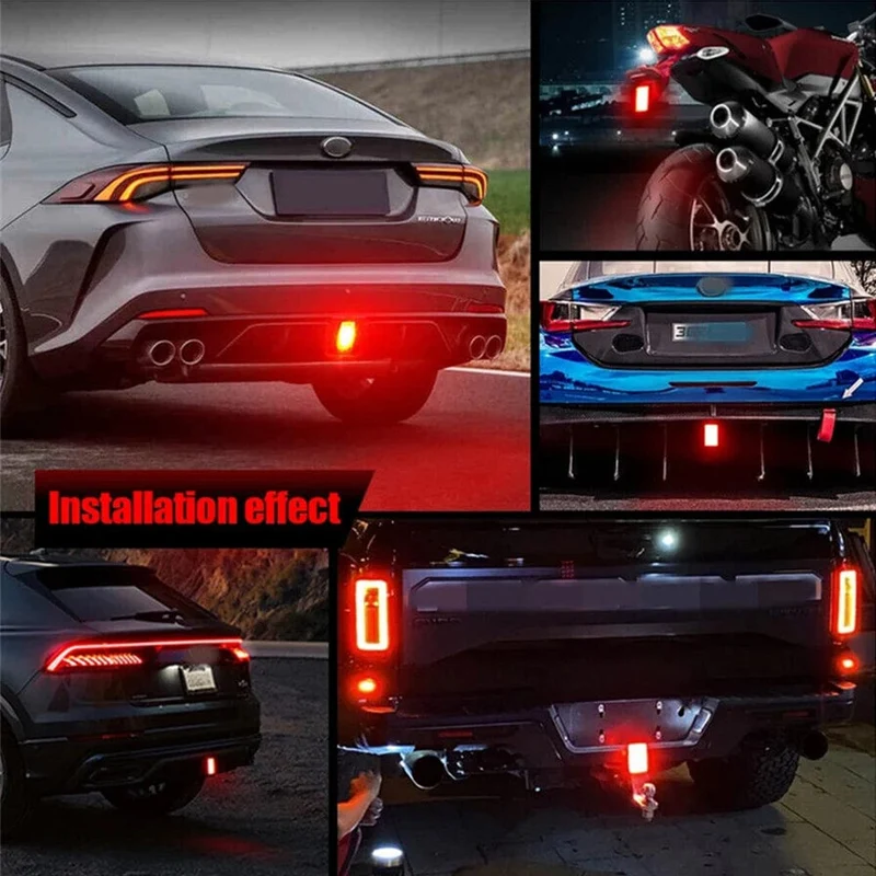 F1 Style LED-Bremskontrollleuchten 12V 15LED Rückleuchten Auto-Blitz Warnung Rückwärts Stopp Sicherheitssignallampen für Auto SUV Moto