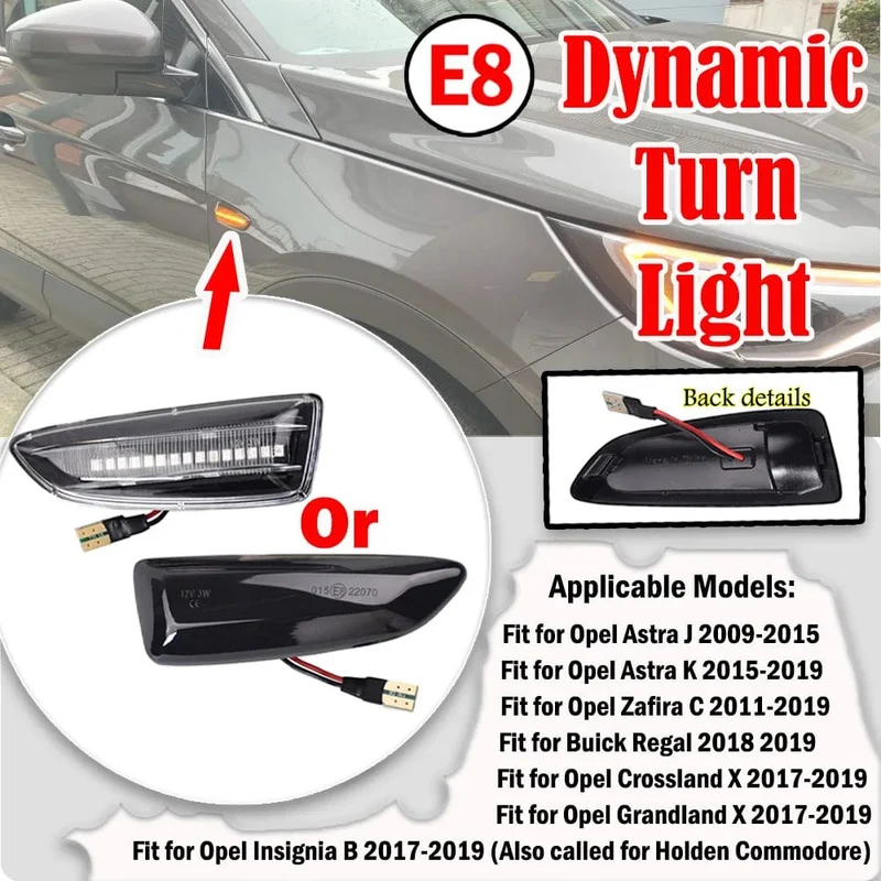 2PCS Led Dynamische Seite Marker Blinker Licht Sequentielle Blinker Für Opel Astra J Astra JK Zafira C Insignia B grandland X