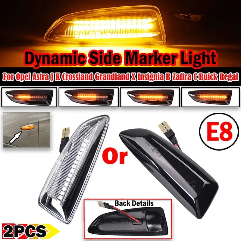 2PCS Led Dynamische Seite Marker Blinker Licht Sequentielle Blinker Für Opel Astra J Astra JK Zafira C Insignia B grandland X