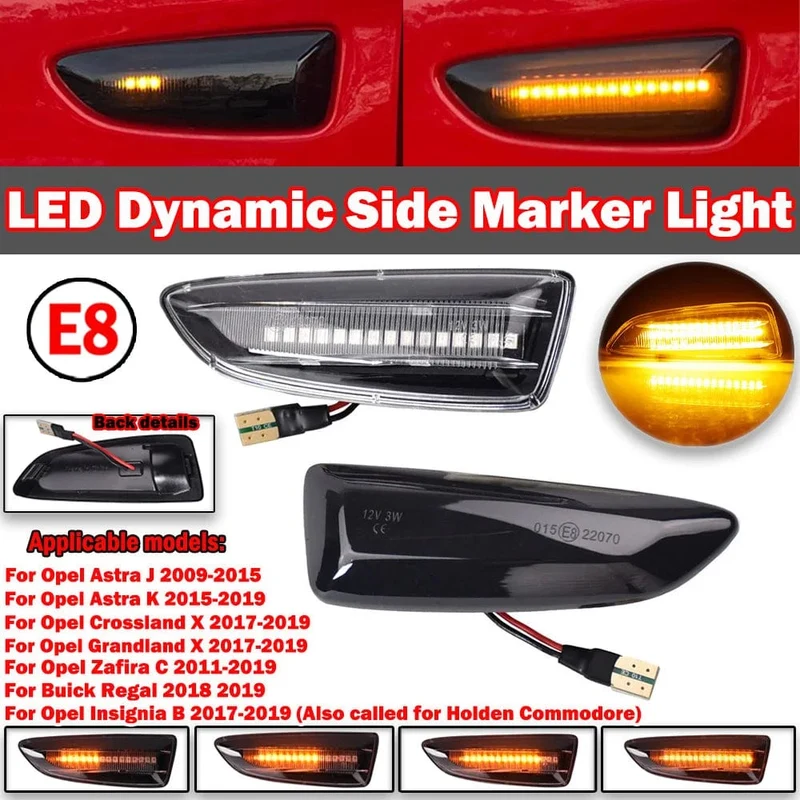 2PCS Led Dynamische Seite Marker Blinker Licht Sequentielle Blinker Für Opel Astra J Astra JK Zafira C Insignia B grandland X