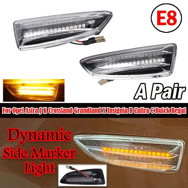 2PCS Led Dynamische Seite Marker Blinker Licht Sequentielle Blinker Für Opel Astra J Astra JK Zafira C Insignia B grandland X