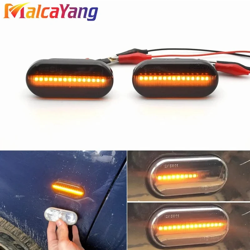 1 paar Dynamische Fließende LED Seite Marker Blinker Licht Für VW Transporter T5 Polo Golf 3 4 Passat B5 Sharan lupo Bora Multivan
