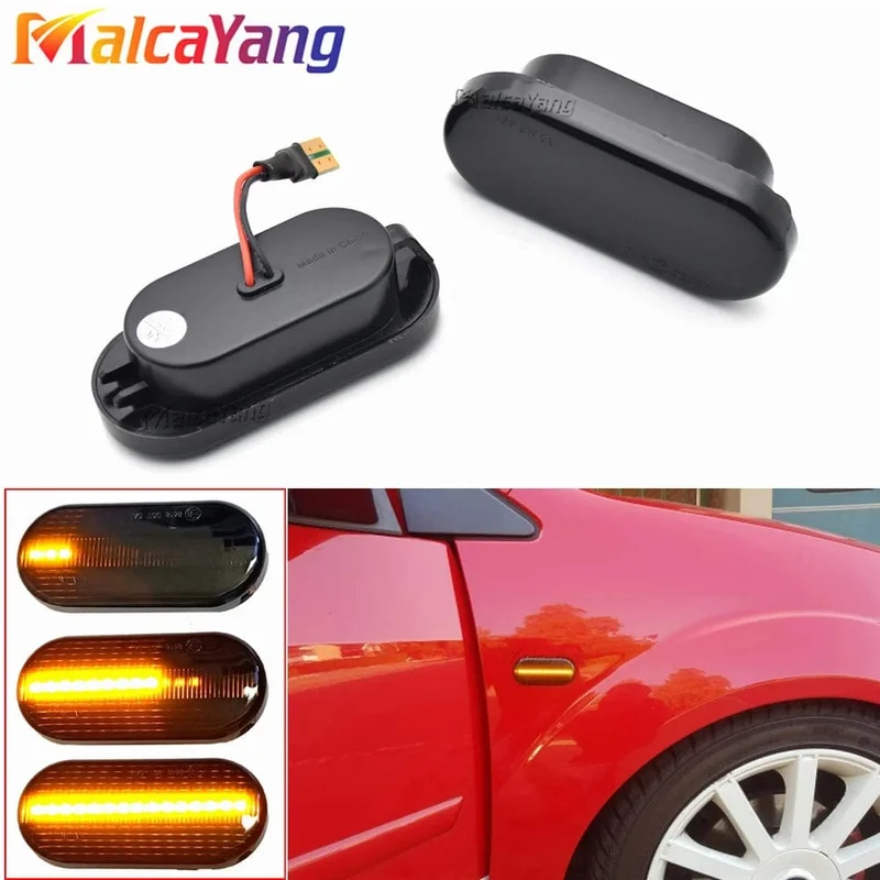 1 paar Dynamische Fließende LED Seite Marker Blinker Licht Für VW Transporter T5 Polo Golf 3 4 Passat B5 Sharan lupo Bora Multivan