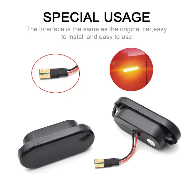 1 paar Dynamische Fließende LED Seite Marker Blinker Licht Für VW Transporter T5 Polo Golf 3 4 Passat B5 Sharan lupo Bora Multivan