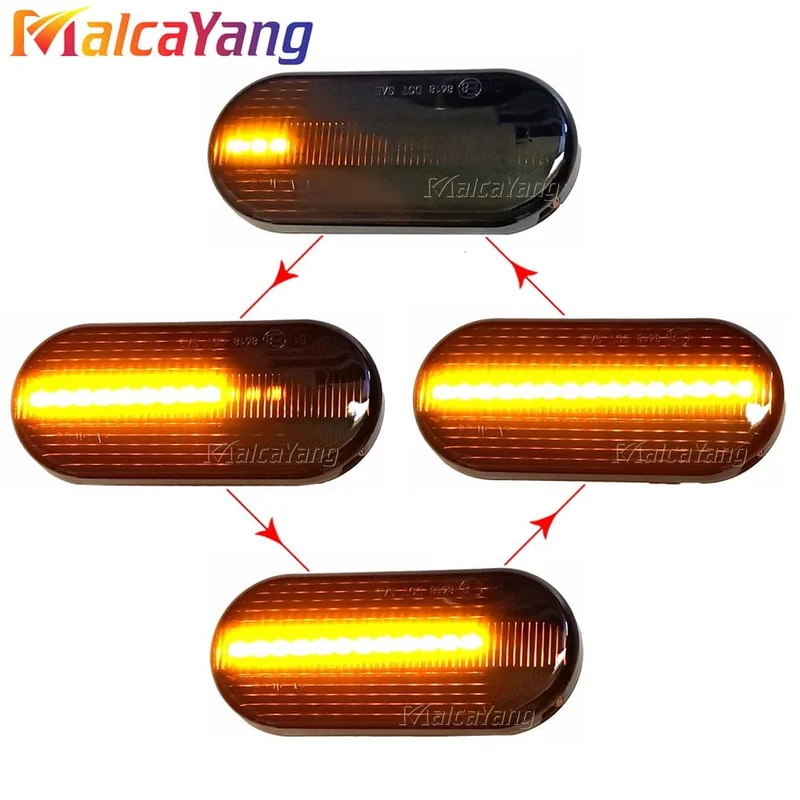 1 paar Dynamische Fließende LED Seite Marker Blinker Licht Für VW Transporter T5 Polo Golf 3 4 Passat B5 Sharan lupo Bora Multivan