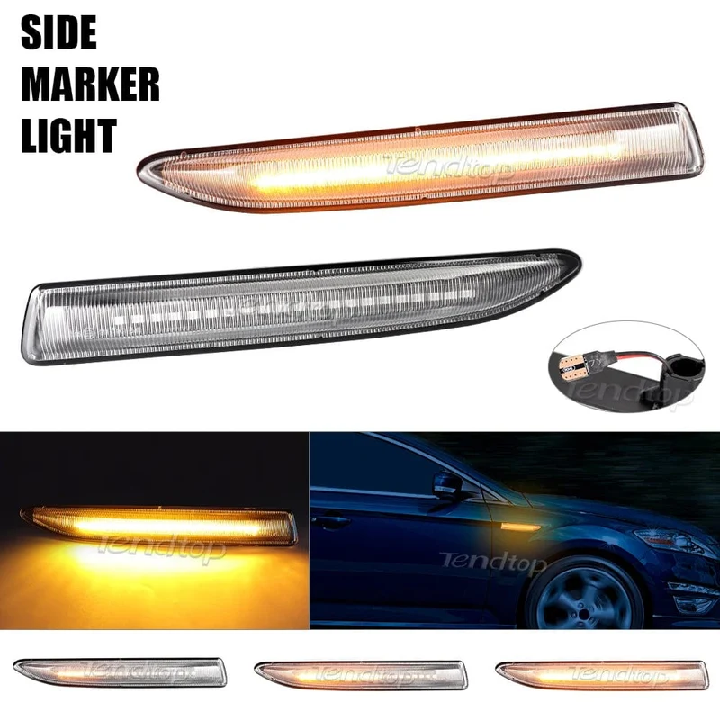 Sequentieller LED-Dynamischer Blinker Seitenmarkierungslicht Blinker für Ford Mondeo Mk4 Fließheck Limousine Kombi (BA7) 2007-2015