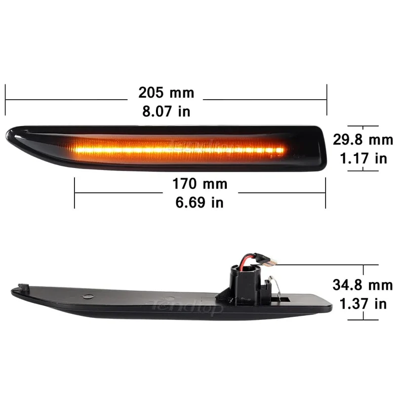 Sequentieller LED-Dynamischer Blinker Seitenmarkierungslicht Blinker für Ford Mondeo Mk4 Fließheck Limousine Kombi (BA7) 2007-2015