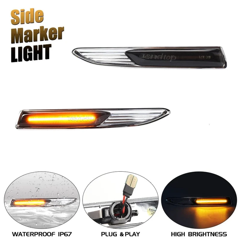 Sequentieller LED-Dynamischer Blinker Seitenmarkierungslicht Blinker für Ford Mondeo Mk4 Fließheck Limousine Kombi (BA7) 2007-2015