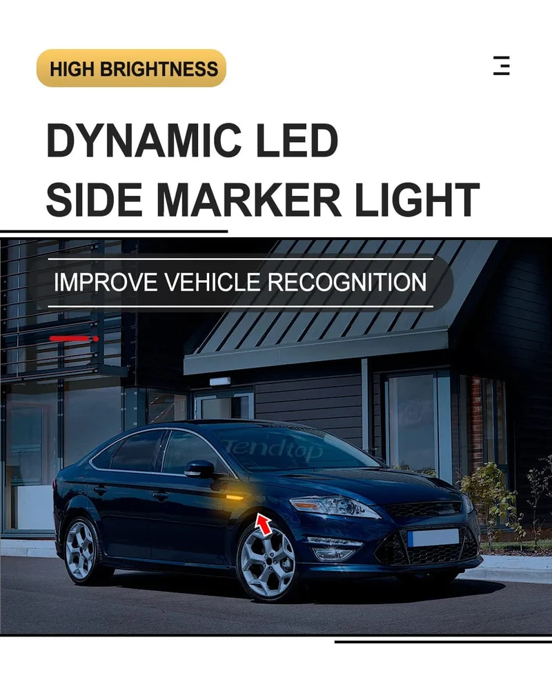 Sequentieller LED-Dynamischer Blinker Seitenmarkierungslicht Blinker für Ford Mondeo Mk4 Fließheck Limousine Kombi (BA7) 2007-2015