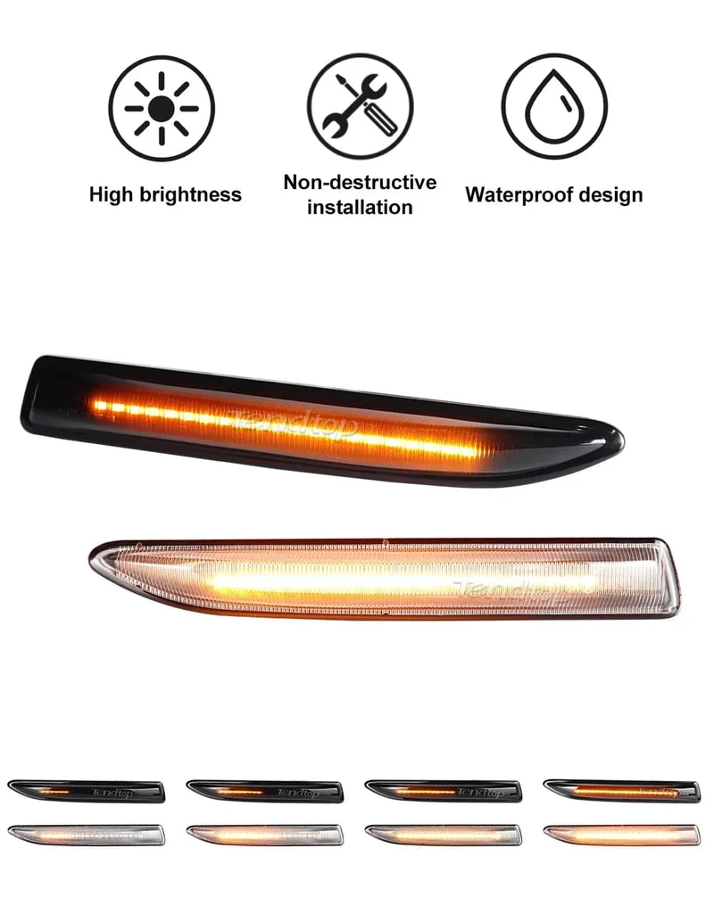 Sequentieller LED-Dynamischer Blinker Seitenmarkierungslicht Blinker für Ford Mondeo Mk4 Fließheck Limousine Kombi (BA7) 2007-2015