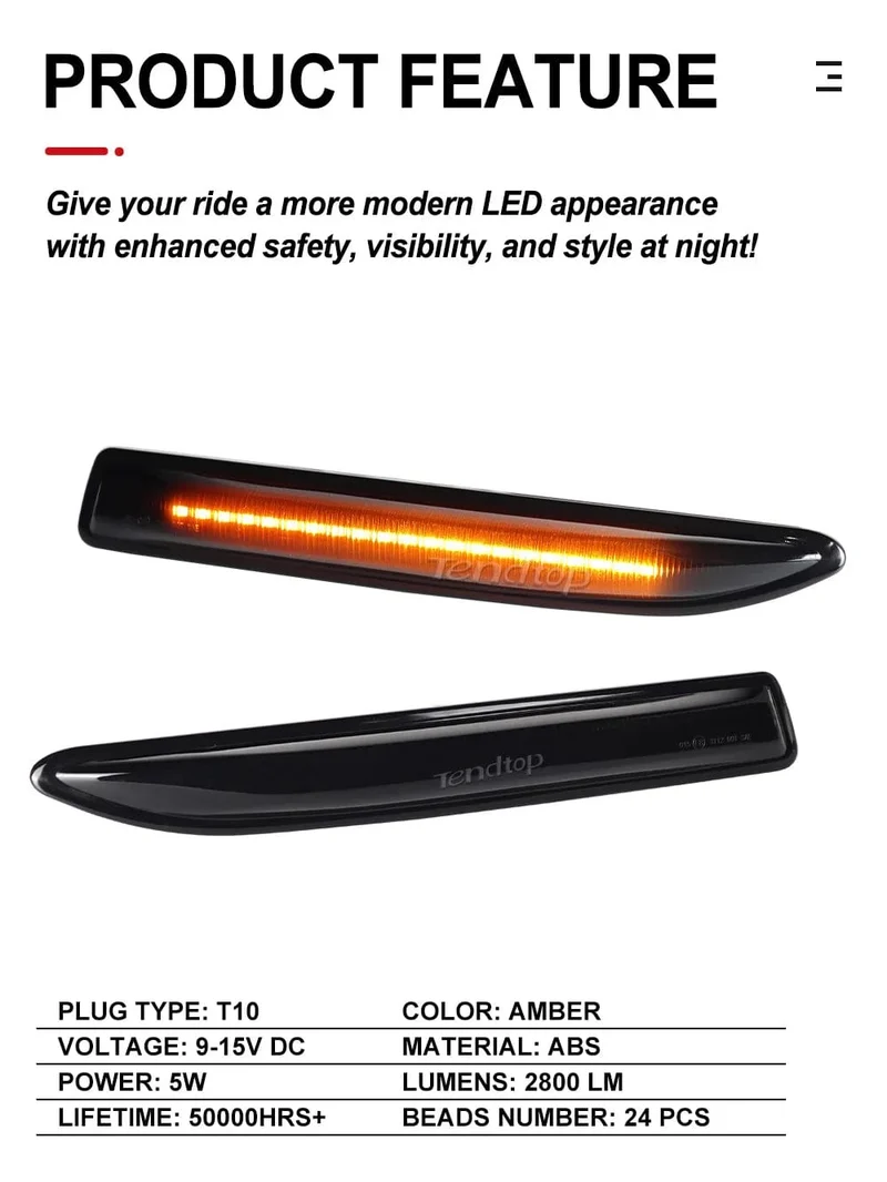 Sequentieller LED-Dynamischer Blinker Seitenmarkierungslicht Blinker für Ford Mondeo Mk4 Fließheck Limousine Kombi (BA7) 2007-2015