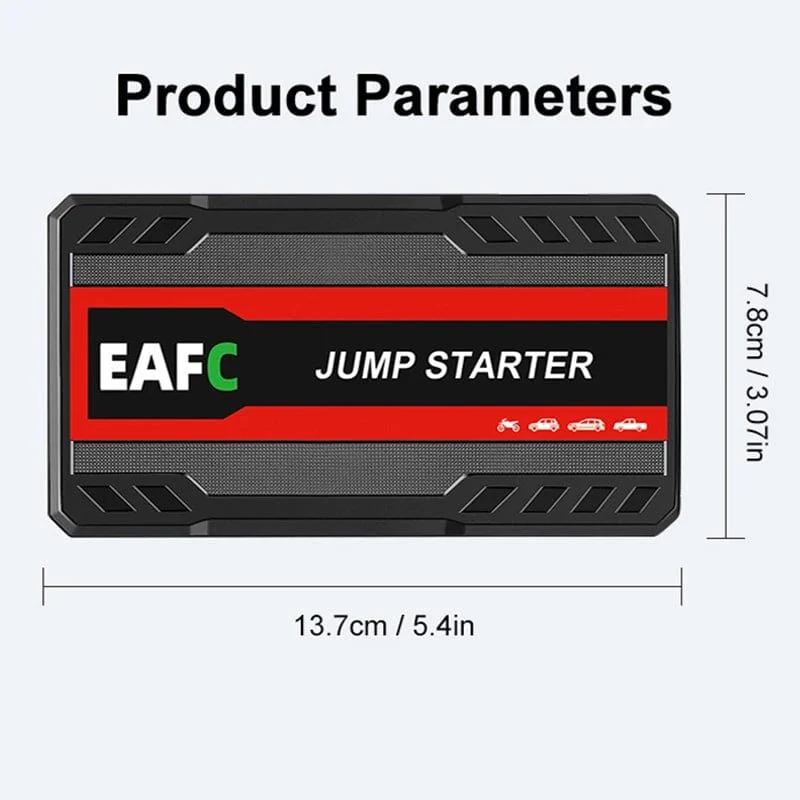 Auto Starthilfe Tragbarer Autobatterie-Starter 12V Auto Startgerät mit LED-Licht für Autobatterie-Booster-Buster