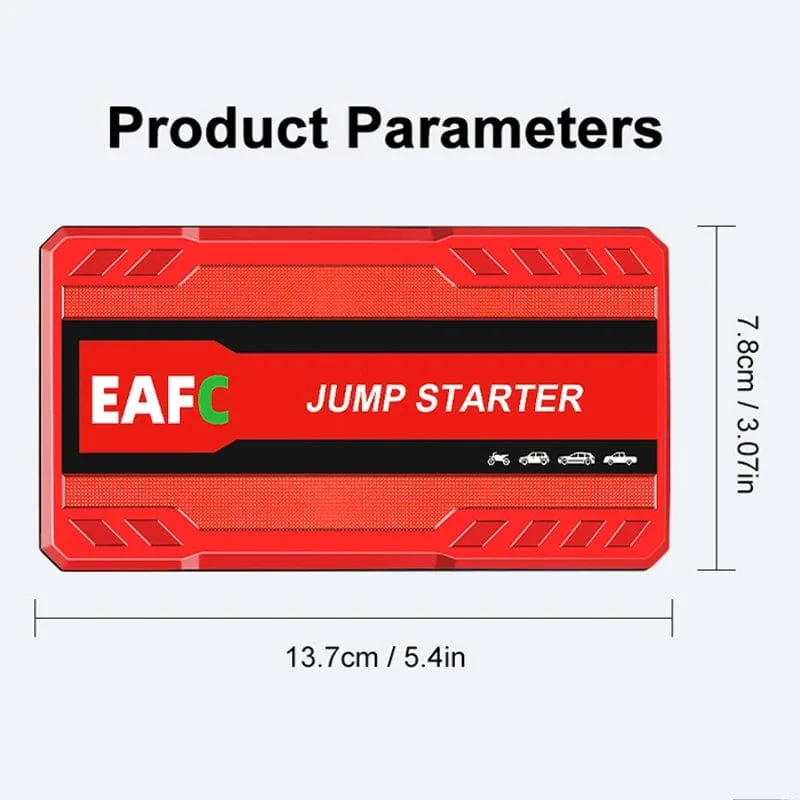 Auto Starthilfe Tragbarer Autobatterie-Starter 12V Auto Startgerät mit LED-Licht für Autobatterie-Booster-Buster
