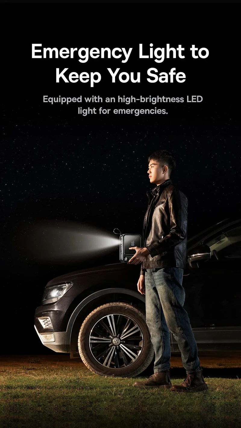 Baseus 3000A Auto Starthilfe Power Bank 26800mAh Auto Startgerät mit PD 100W Schnelllade Autobatterie Ladegerät Booster