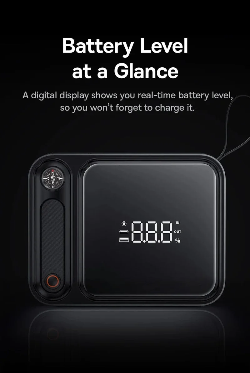 Baseus 3000A Auto Starthilfe Power Bank 26800mAh Auto Startgerät mit PD 100W Schnelllade Autobatterie Ladegerät Booster