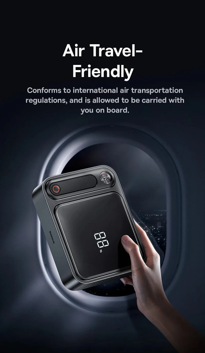 Baseus 3000A Auto Starthilfe Power Bank 26800mAh Auto Startgerät mit PD 100W Schnelllade Autobatterie Ladegerät Booster