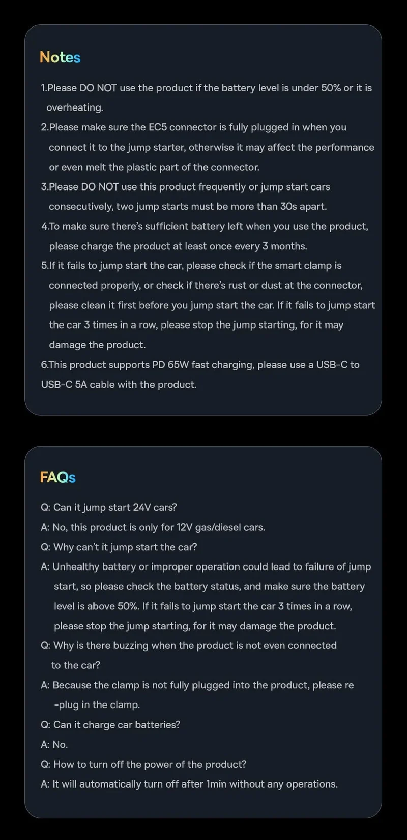 Baseus 3000A Auto Starthilfe Power Bank 26800mAh Auto Startgerät mit PD 100W Schnelllade Autobatterie Ladegerät Booster