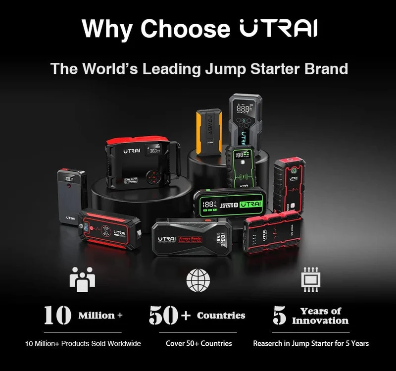 UTRAI 4 In 1 2000A Starthilfe Power Bank 16000mAh 150PSI Luft Kompressor Reifen Pumpe Tragbare Ladegerät Auto Booster Ausgangs gerät