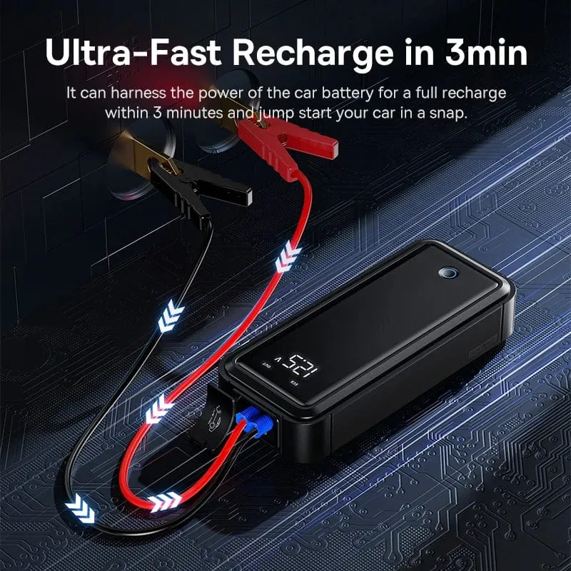 Baseus Superkondensator Auto Starthilfe 3000A Auto Booster Gerät Ladegerät Batterie weniger Tragbares Auto Starten für Notfall Gerät