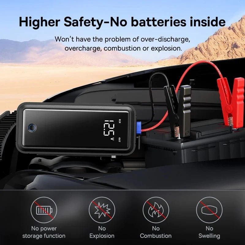 Baseus Superkondensator Auto Starthilfe 3000A Auto Booster Gerät Ladegerät Batterie weniger Tragbares Auto Starten für Notfall Gerät