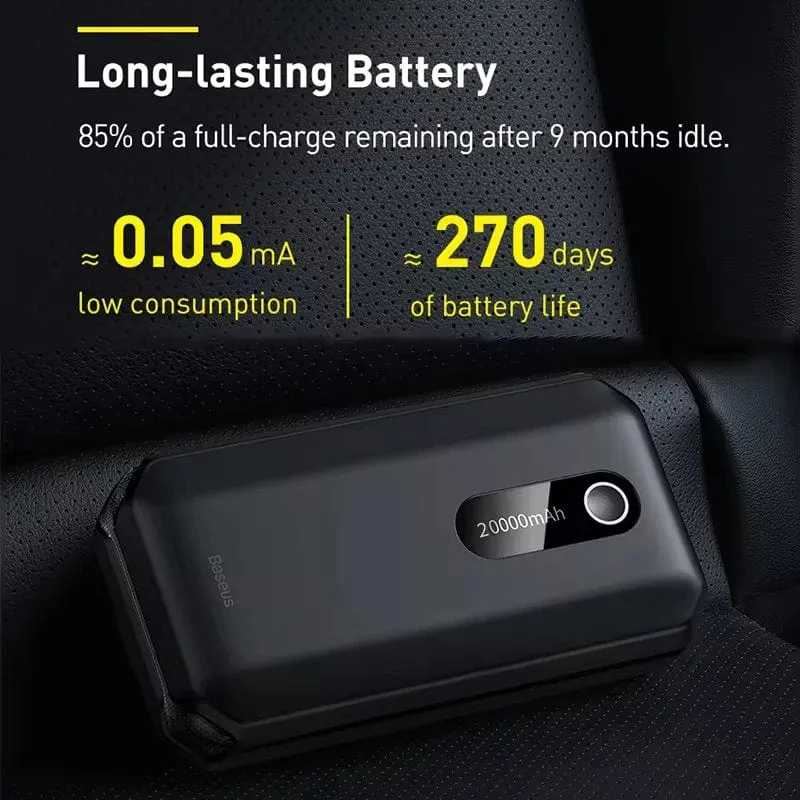 Baseus 20000mAh Auto Starthilfe Power Bank 2000A 20000mAh Auto Batterie Ladegerät Auto Notfall Booster Start Gerät Starthilfe