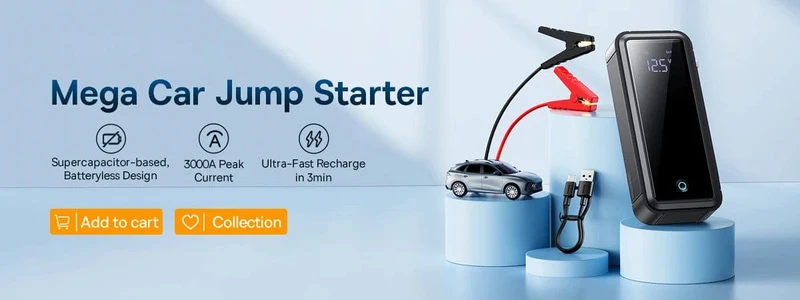 Baseus 20000mAh Auto Starthilfe Power Bank 2000A 20000mAh Auto Batterie Ladegerät Auto Notfall Booster Start Gerät Starthilfe