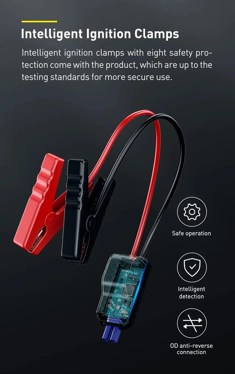 Baseus 20000mAh Auto Starthilfe Power Bank 2000A 20000mAh Auto Batterie Ladegerät Auto Notfall Booster Start Gerät Starthilfe