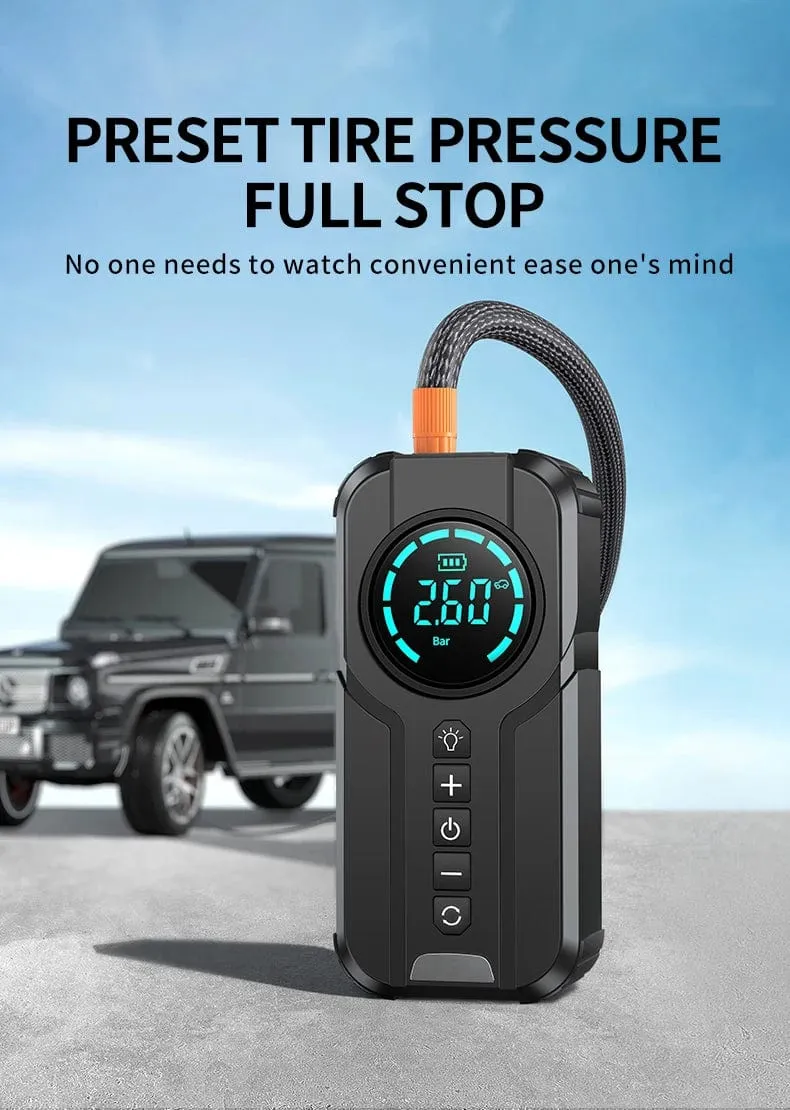 Auto Starthilfe Luftpumpe Power Bank Beleuchtung Tragbarer Luftkompressor 4 In 1 Autobatteriestarter Starten Autoreifenfüller