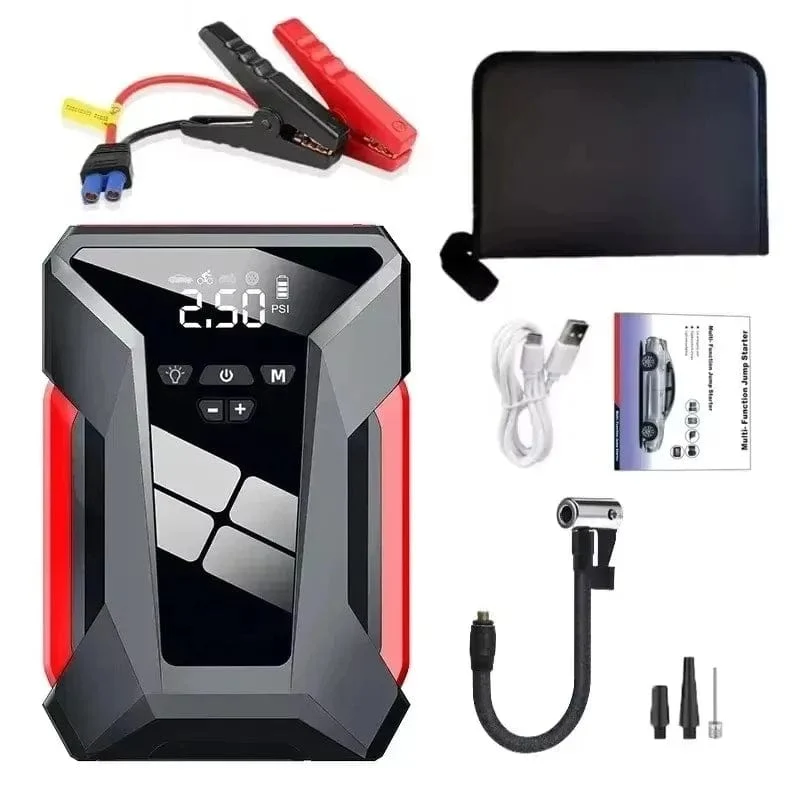 2000A Auto Starthilfe Luftpumpe Multi-Function4In1 Luft Kompressor Power Bank Auto Batterie Starter Starten Auto Reifen Inflator