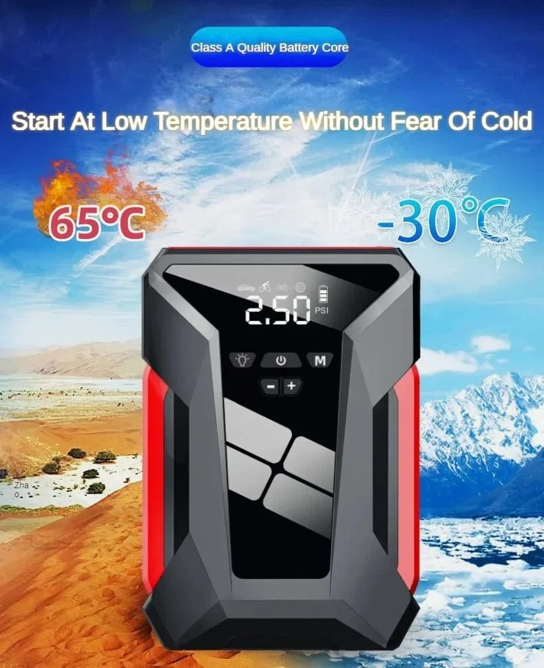 2000A Auto Starthilfe Luftpumpe Multi-Function4In1 Luft Kompressor Power Bank Auto Batterie Starter Starten Auto Reifen Inflator