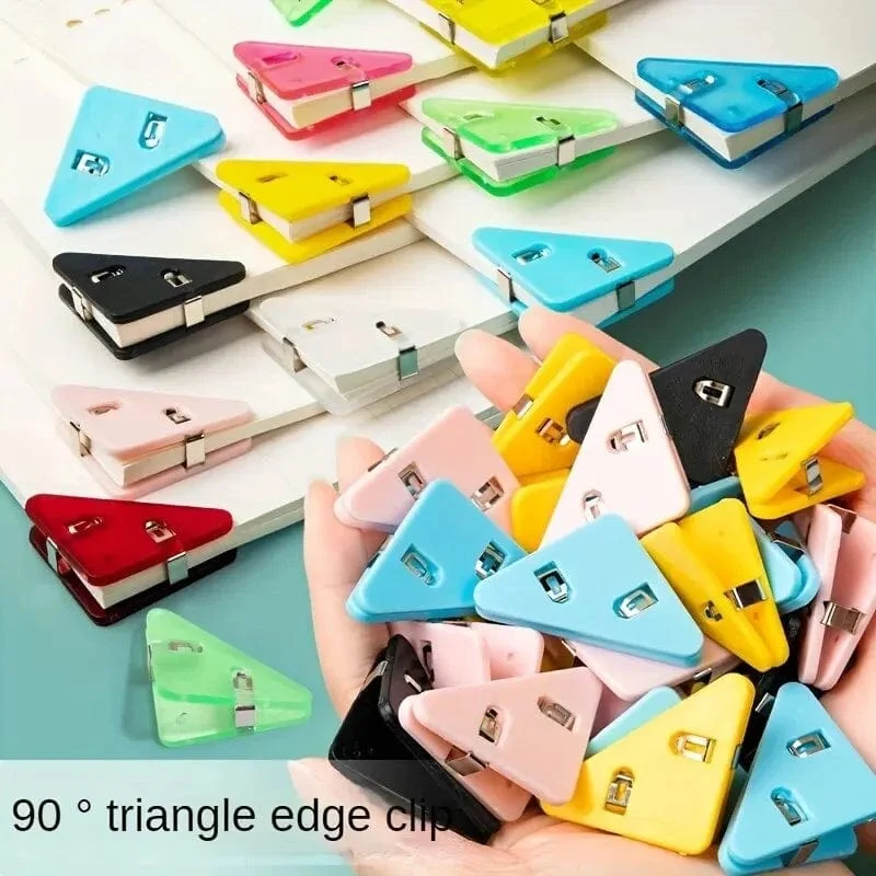 5/10/50 stücke Kreative Dreieck Clip Rechnung Clip Buch Papier Ecke Clip Binder Clip Für Schreibtisch Lagerung Regal Büro Desktop-Organizer