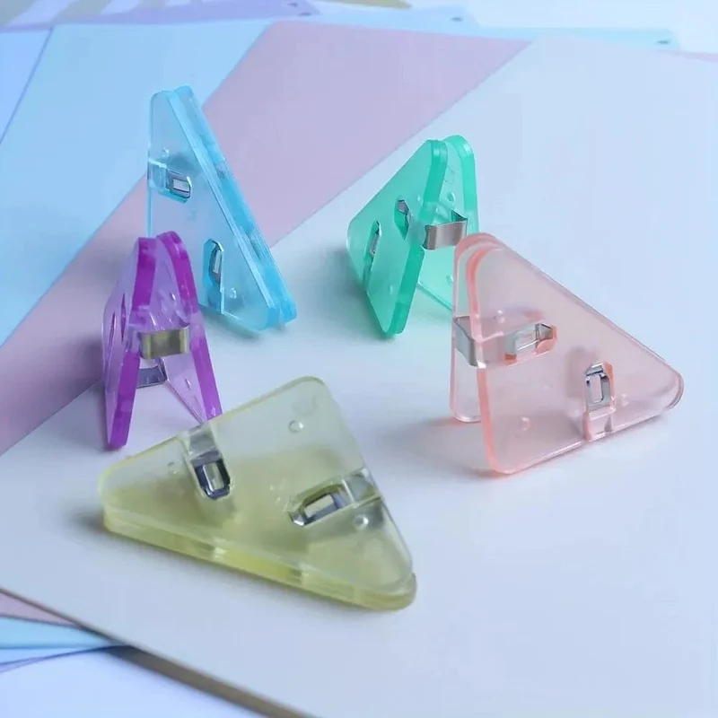 5/10/50 stücke Kreative Dreieck Clip Rechnung Clip Buch Papier Ecke Clip Binder Clip Für Schreibtisch Lagerung Regal Büro Desktop-Organizer