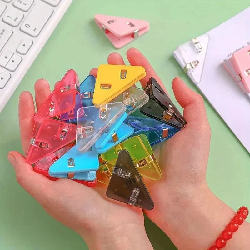 5/10/50 stücke Kreative Dreieck Clip Rechnung Clip Buch Papier Ecke Clip Binder Clip Für Schreibtisch Lagerung Regal Büro Desktop-Organizer