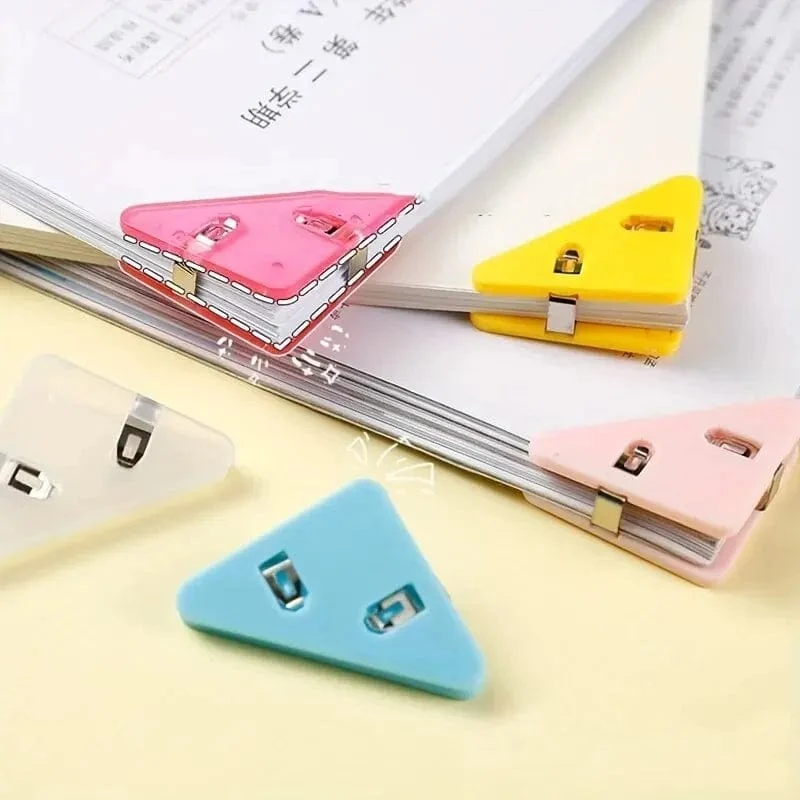 5/10/50 stücke Kreative Dreieck Clip Rechnung Clip Buch Papier Ecke Clip Binder Clip Für Schreibtisch Lagerung Regal Büro Desktop-Organizer