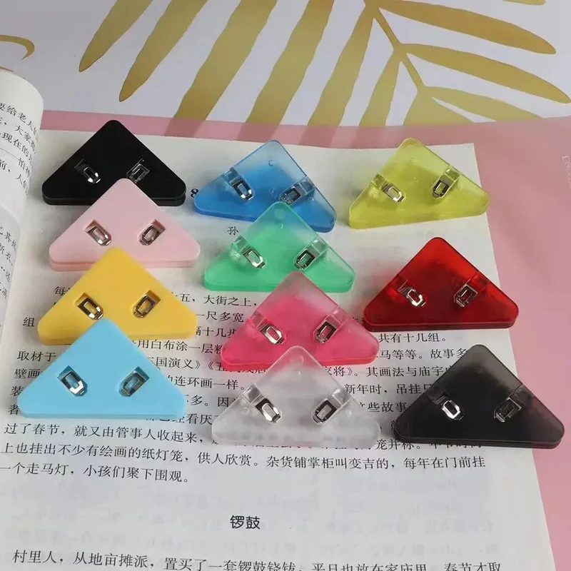 5/10/50 stücke Kreative Dreieck Clip Rechnung Clip Buch Papier Ecke Clip Binder Clip Für Schreibtisch Lagerung Regal Büro Desktop-Organizer