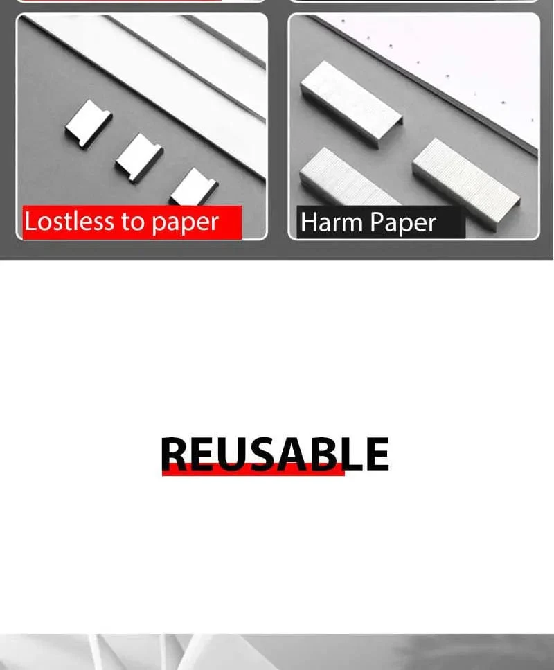 Mini Spurlose Wiederverwendbare Handklemme Push-Hefter Papier Buch Datei Büro Schule Student Binder Bindung Werkzeuge Liefert Zubehör