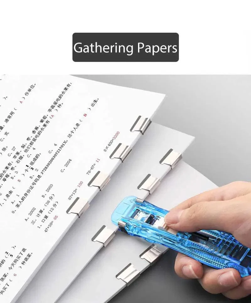 Mini Spurlose Wiederverwendbare Handklemme Push-Hefter Papier Buch Datei Büro Schule Student Binder Bindung Werkzeuge Liefert Zubehör