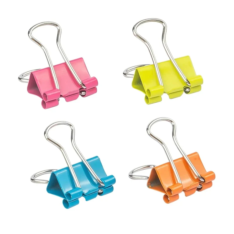 Deli Binder Clip 4 Farbe Dauerhaft Federstahl Material Binder Clip Lack Coaded Oberfläche Für Schreibwaren Schule Bürobedarf