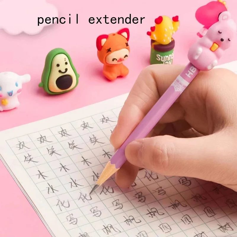 10 stücke Niedlichen Cartoon Bleistift Kappe Silikon Neutral Stift Abdeckung Schule Studenten Liefert Weichen Gummi Bleistift Schutz