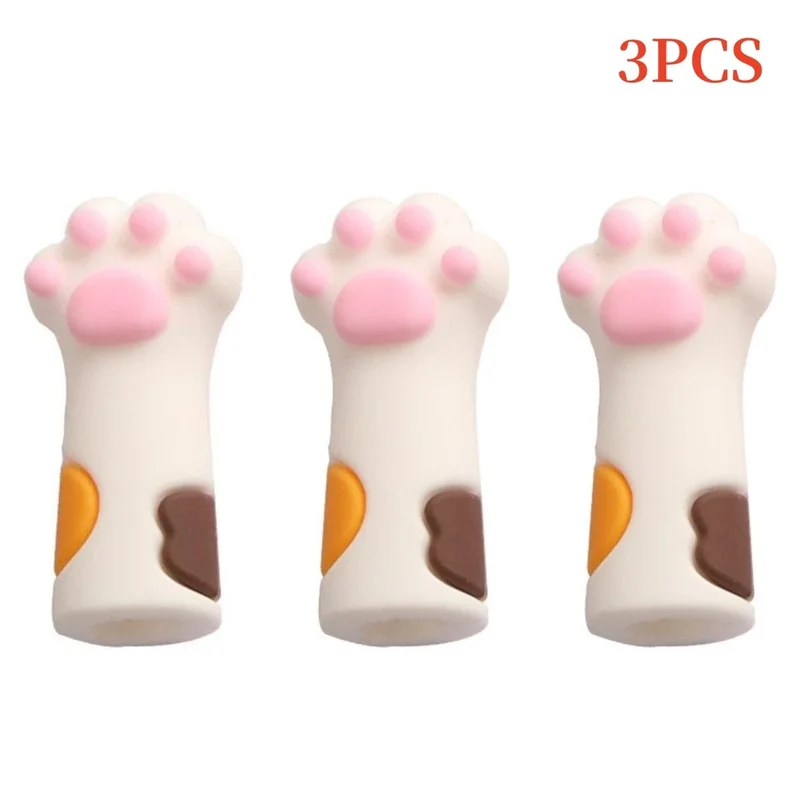 3 Teile/satz Kawaii Katze Bleistift Kappe Cartoon Silikon Stift Topper Abdeckungen Für Kinder Nette Bleistift Extender Schreibwaren Schule Liefert