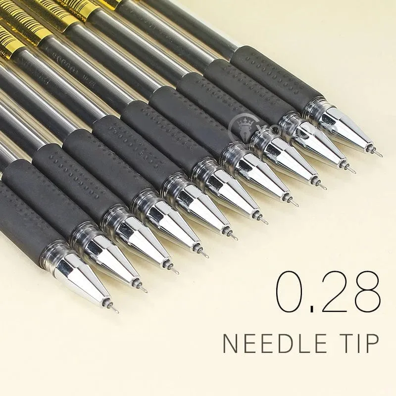 12 Stück/Box, 0.28 mm, ultrafein, Gelstift, kreativ, niedlich, einfach, schnelltrocknend, Kappe, Neutralstift, Journalzubehör